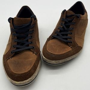Bull Boxer Shoes Mens 8 Brown Leather Lace Up Suede EUR 41 Casual Sneakers